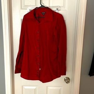 George red Button down, 16-16.5, 32-33